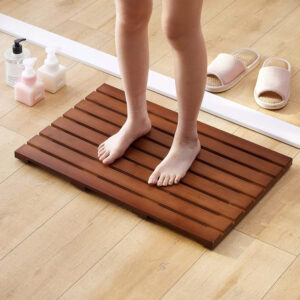 FDC 789 Acacia Wood Shower Mat 21x21 Inches